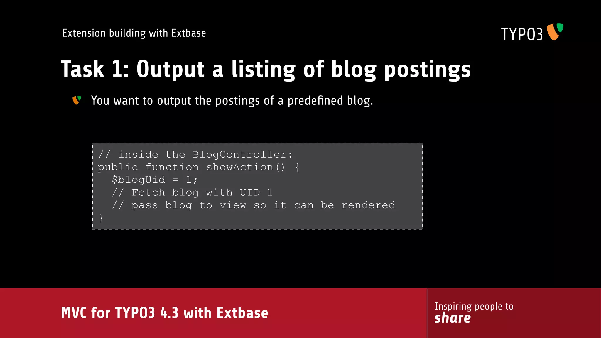 MVC for TYPO3 4.3 with extbase