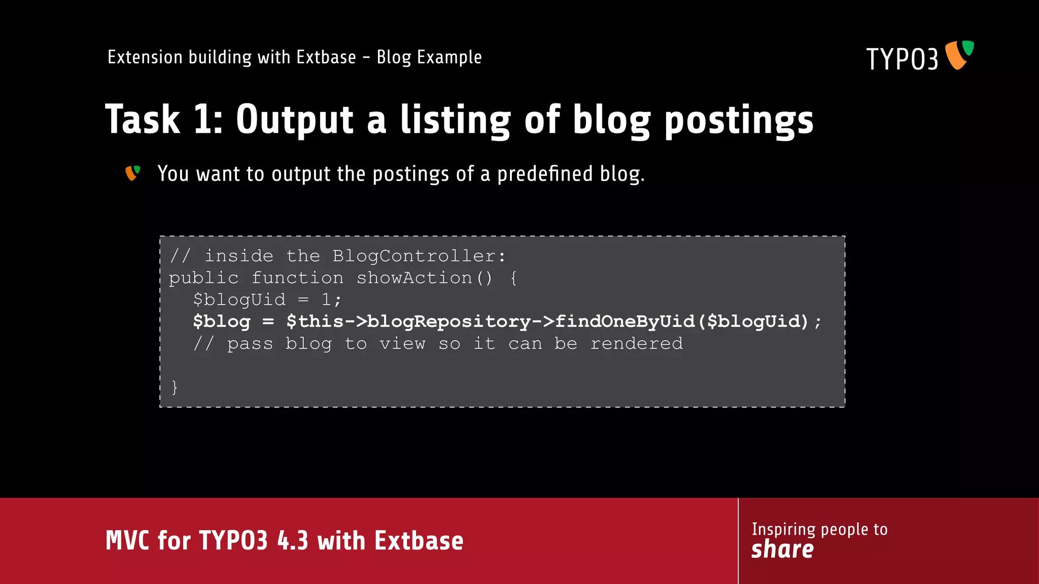 MVC for TYPO3 4.3 with extbase