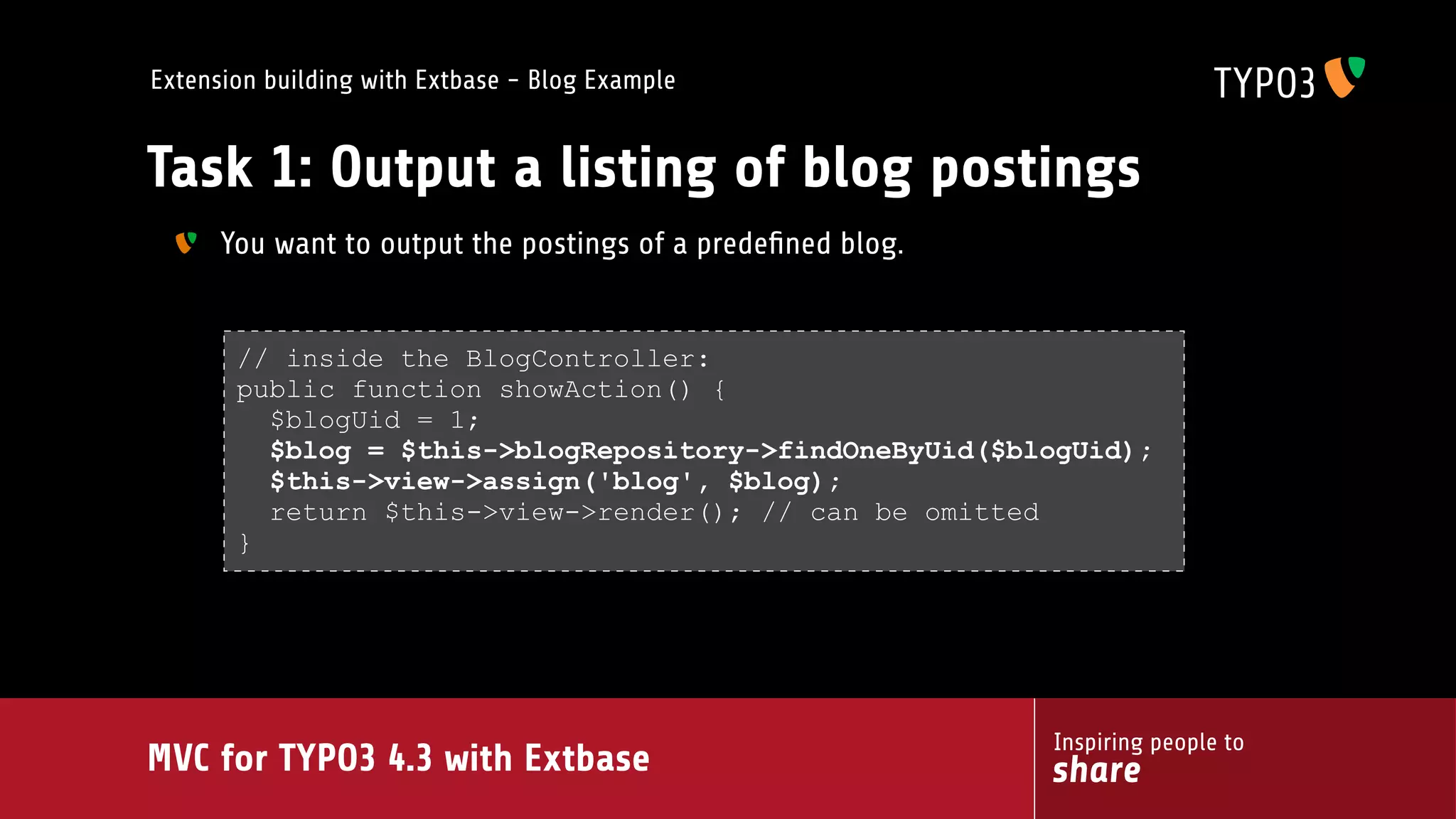 MVC for TYPO3 4.3 with extbase