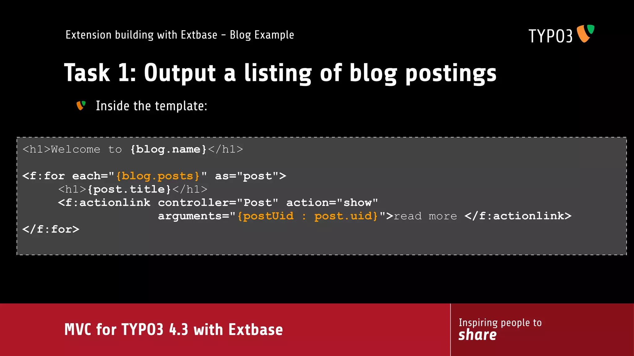 MVC for TYPO3 4.3 with extbase