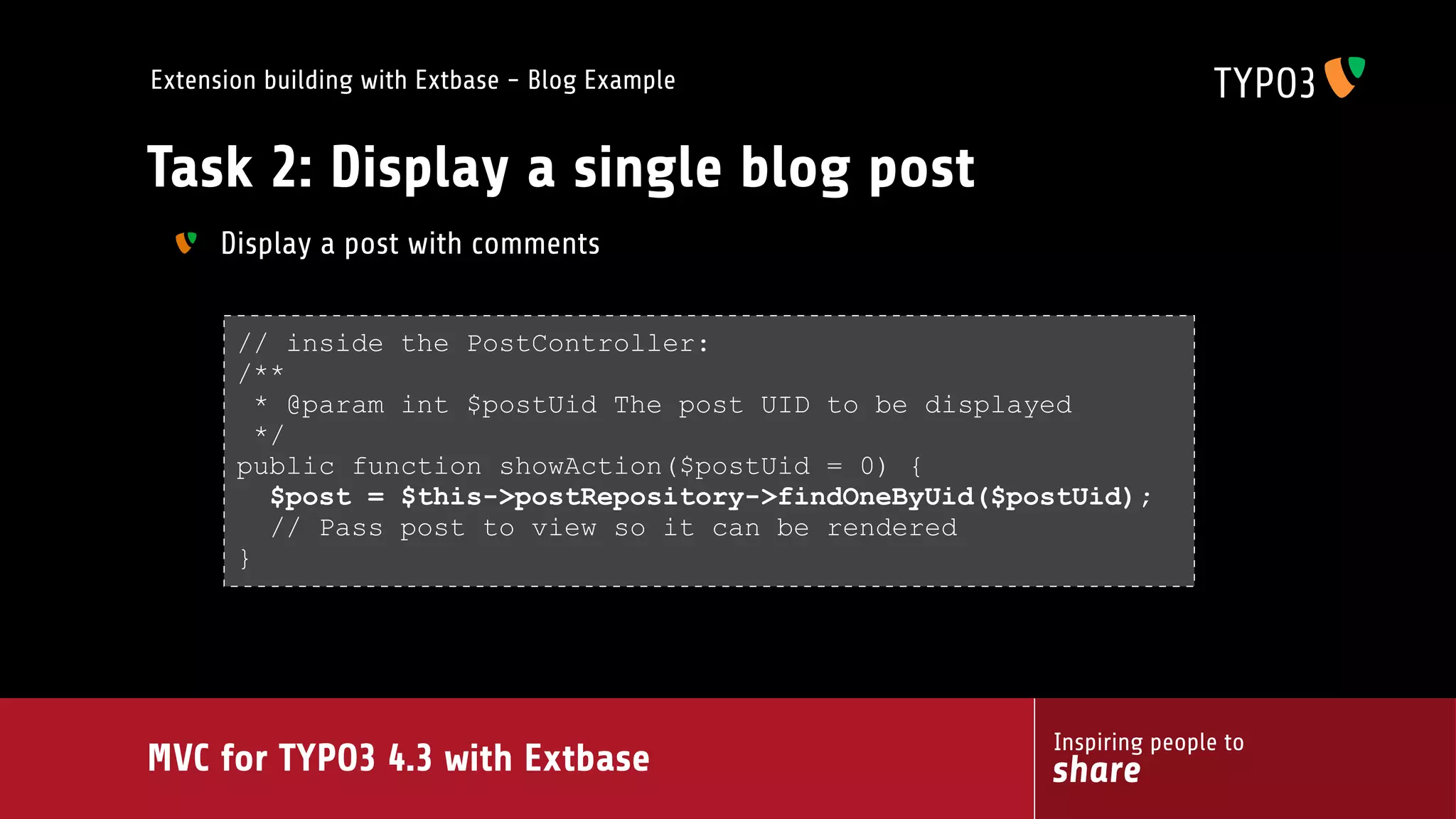 MVC for TYPO3 4.3 with extbase