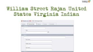 William Street Rajan United
  States Virginia Indian
     x




     WRUVI



     William Street



     Rajan



     United States Virginia Indian
 