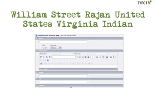 William Street Rajan United
  States Virginia Indian
     x




     WRUVI



     William Street



     Rajan



     United States Virginia Indian
 
