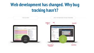 Web development has changed. Why bug
tracking hasn’t?
 