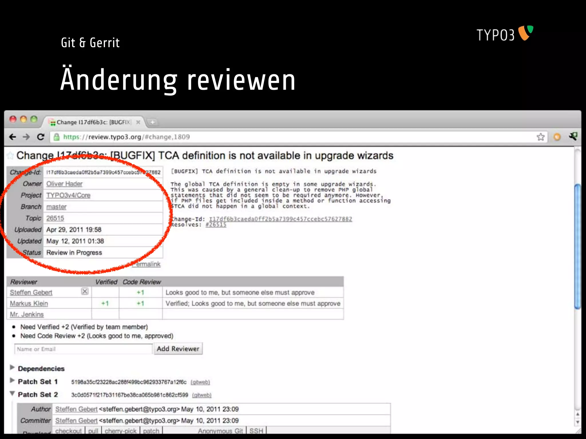 Git & Gerrit


Änderung reviewen
 