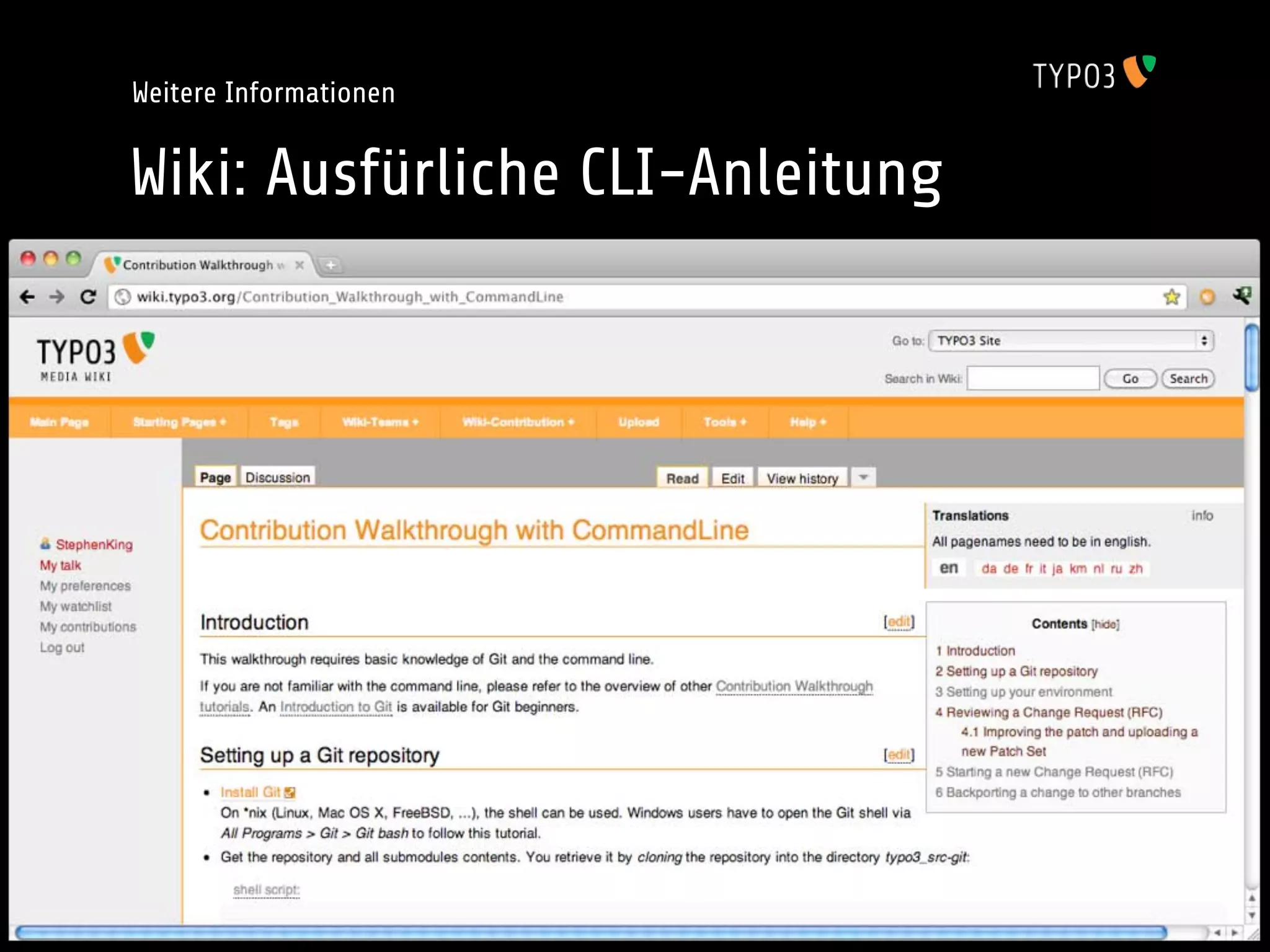 Weitere Informationen


Wiki: Ausfürliche CLI-Anleitung
 