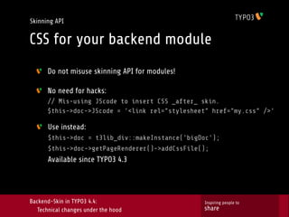 Backend-Skin in TYPO3 4.4: Technical changes under the hood (T3DD10)