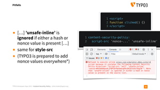 T3DD23 Content Security Policy - Concept, Strategies & Pitfalls | PDF