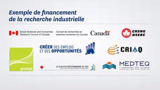 Exemple de financement
de la recherche industrielle
 
