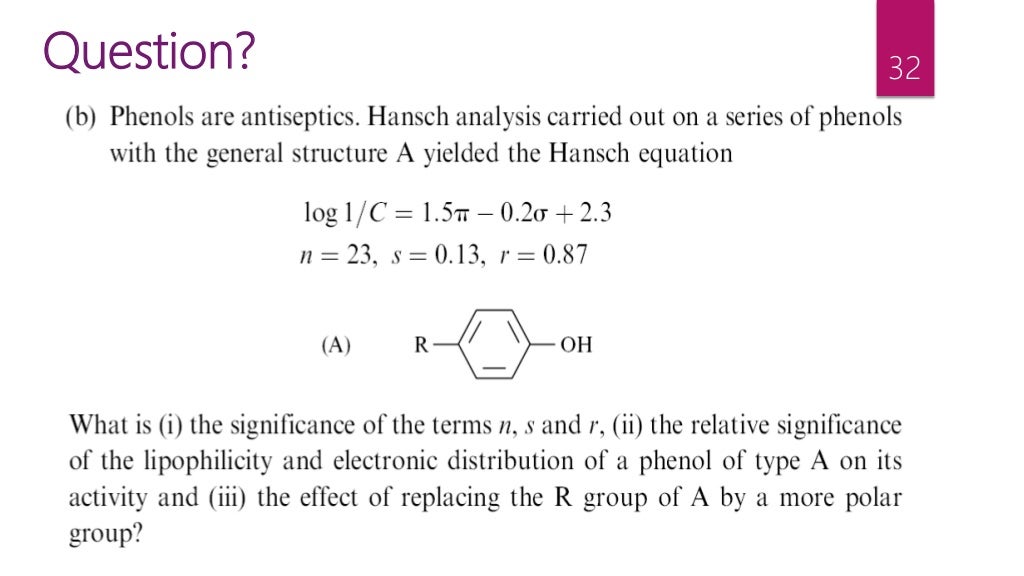 QSAR by hansch analysis