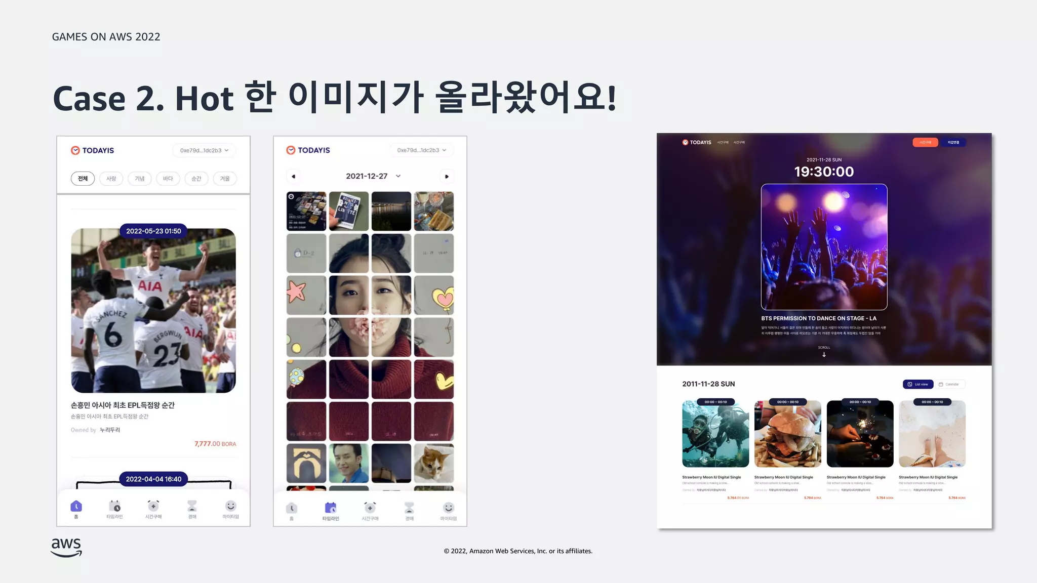 GAMES ON AWS 2022
© 2022, Amazon Web Services, Inc. or its affiliates.
Case 2. Hot 한 이미지가 올라왔어요!
 