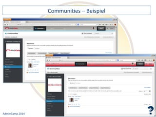 CommuniDes 
– 
Beispiel 
Notes 
& 
Domino 
–> 
Mobil, 
Web 
AdminCamp 
2014 
und 
als 
RichClient 
 