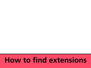 How to nd extensions
 