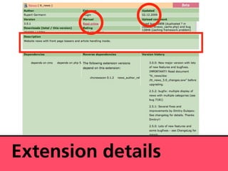 Extension details
 