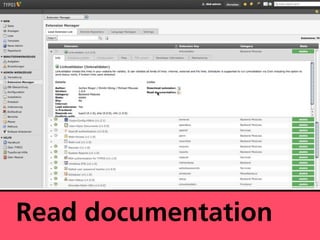 Read documentation
 