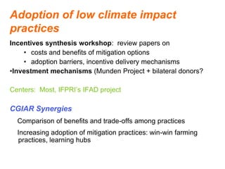  Pre-existing institutions, upfront finance critical