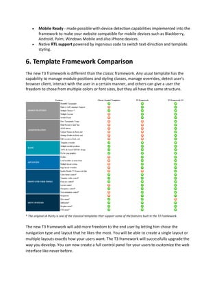 Frame Work Module Colours Example T3 user guide | PDF