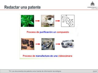 Redactar una patente




  T5. Los documentos de patente como fuente de Omland, May 2009
                                          Nils información tecnológica   23/37
 