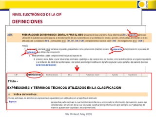 NIVEL ELECTRÓNICO DE LA CIP
DEFINICIONES




                              Nils Omland, May 2009
 