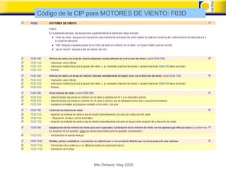 Código de la CIP para MOTORES DE VIENTO: F03D




                 Nils Omland, May 2009
 