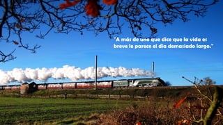 "A más de uno que dice que la vida es
breve le parece el día demasiado largo."
 