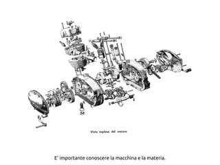 E' importante conoscere la macchina e la materia.
 
