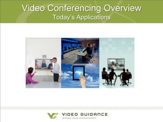 Video Conferencing Overview
Today’s Applications

 