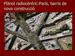 Plànol radiocèntric:París, barris de nova construcció 