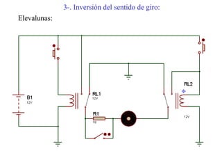 3-. Inversión del sentido de giro:
Elevalunas:
 