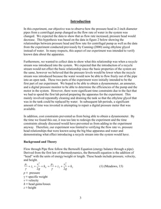 Flow rate and pressure head | PDF