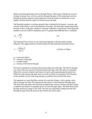 Flow rate and pressure head | PDF