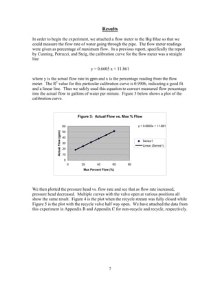 Flow rate and pressure head | PDF