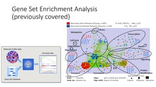 Gene Set Enrichment Analysis
(previously covered)
 