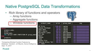 Machine Learning, Graph, Text and Geospatial on Postgres and Greenplum ...