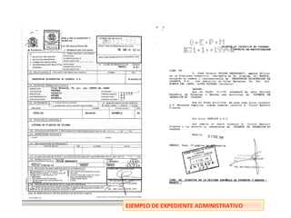 EJEMPLO DE EXPEDIENTE ADMINISTRATIVO
 