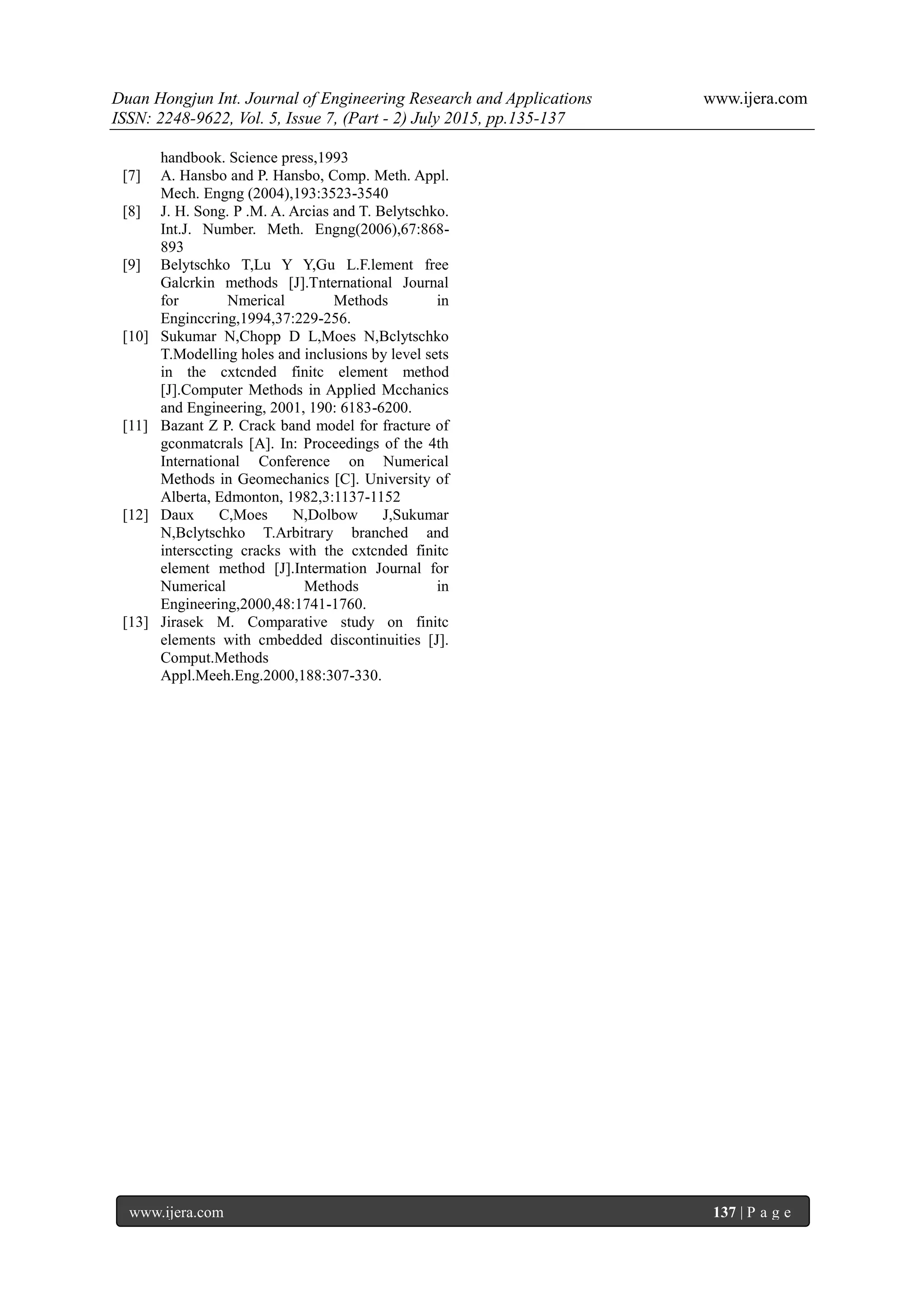 Summary Of Fracture Mechanics Problems Analysis Method In ABAQUS PDF 