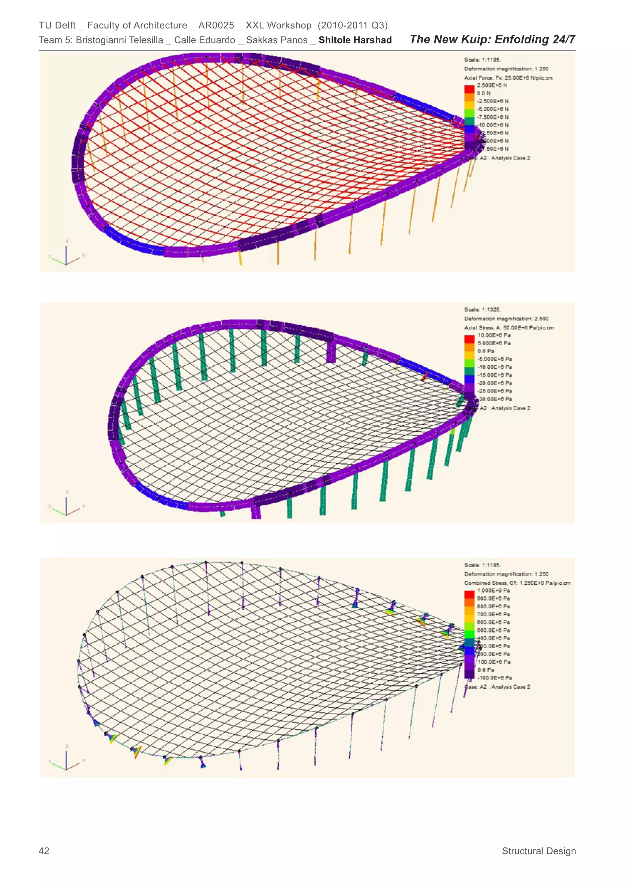 TU Delft _ Faculty of Architecture _ AR0025 _ XXL Workshop (2010-2011 Q3)
Team 5: Bristogianni Telesilla _ Calle Eduardo _ Sakkas Panos _ Shitole Harshad   The New Kuip: Enfolding 24/7




42                                                                                               Structural Design
 