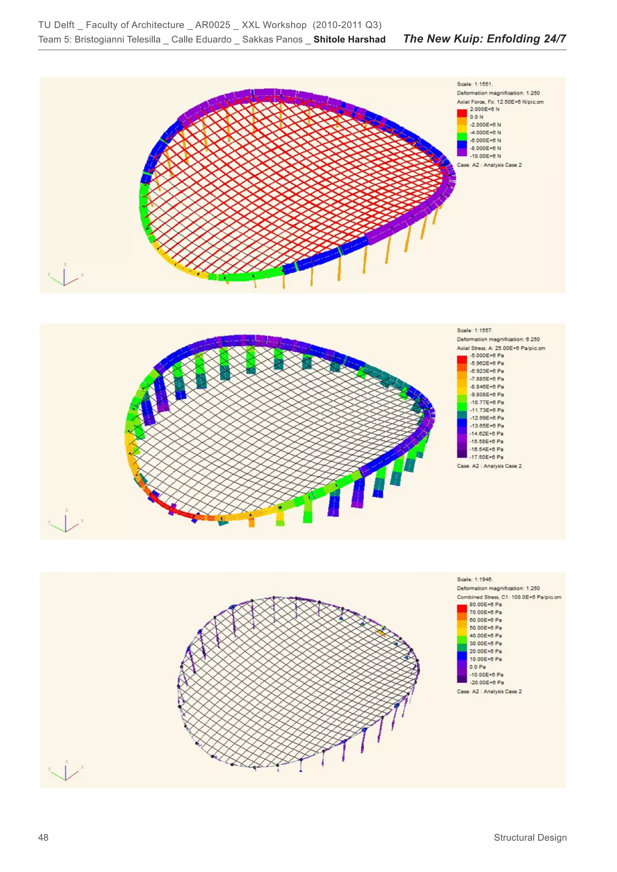 TU Delft _ Faculty of Architecture _ AR0025 _ XXL Workshop (2010-2011 Q3)
Team 5: Bristogianni Telesilla _ Calle Eduardo _ Sakkas Panos _ Shitole Harshad   The New Kuip: Enfolding 24/7




48                                                                                               Structural Design
 