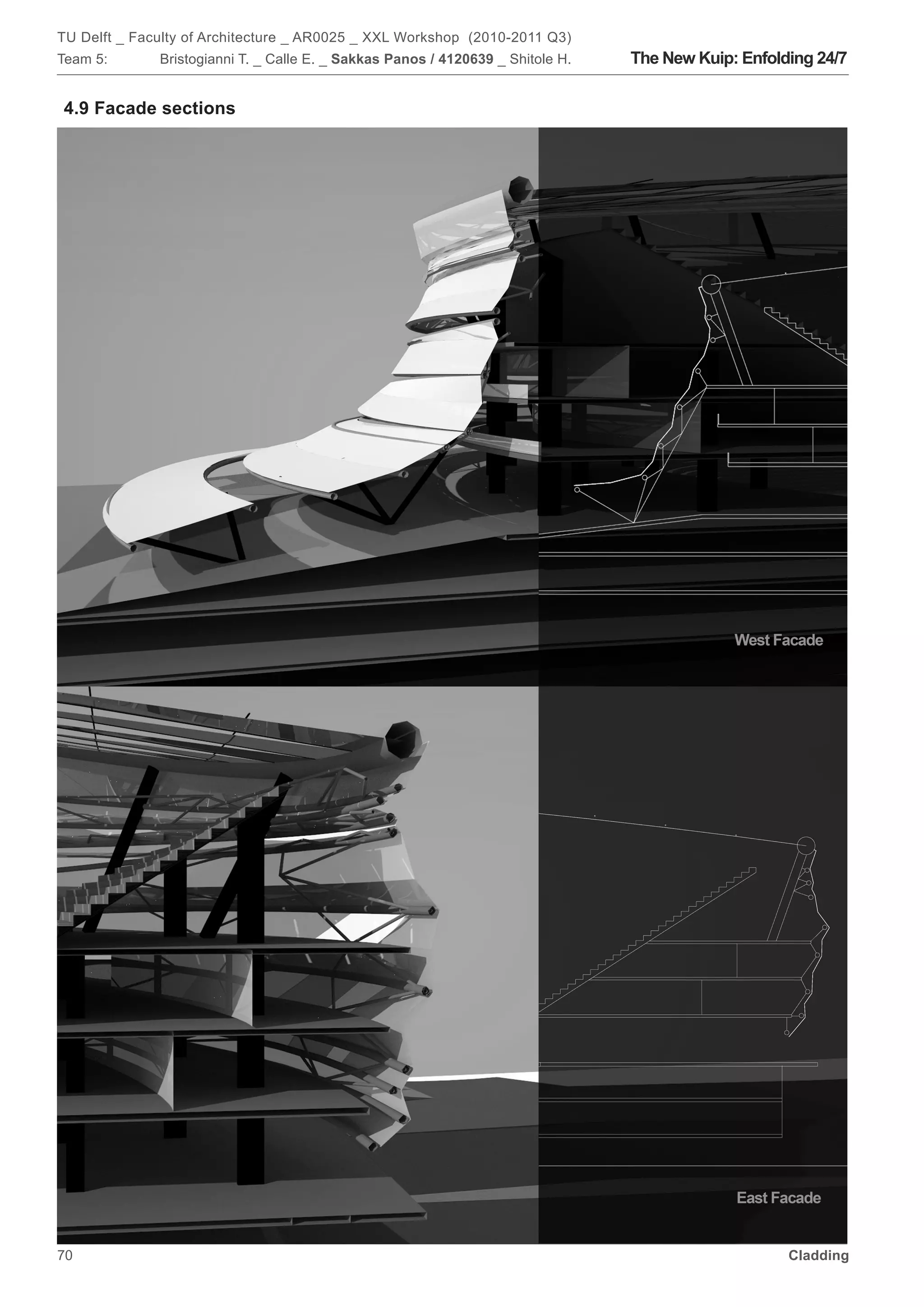 TU Delft _ Faculty of Architecture _ AR0025 _ XXL Workshop (2010-2011 Q3)
Team 5:       Bristogianni T. _ Calle E. _ Sakkas Panos / 4120639 _ Shitole H.   The New Kuip: Enfolding 24/7

4.9 Facade sections




70                                                                                                   Cladding
 