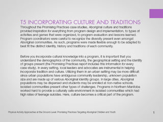 T5 Incorporating Culture and Traditions