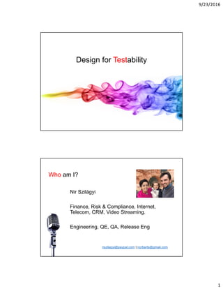 Design for Testability in Practice | PDF