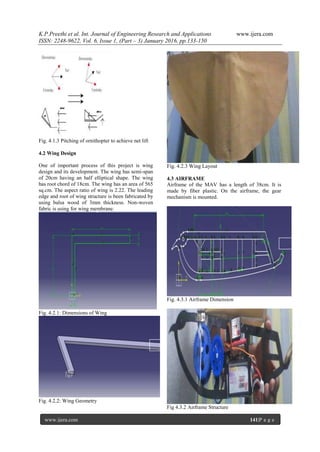 Design, Fabrication and Testing Of Flapping Wing Micro Air Vehicle | PDF