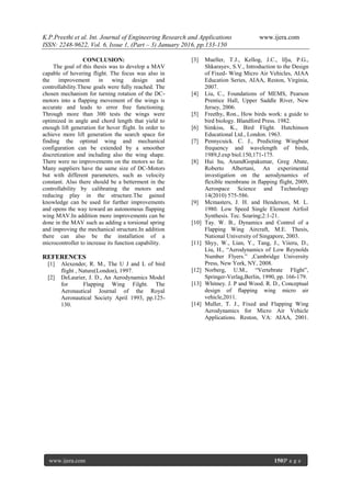 Design, Fabrication and Testing Of Flapping Wing Micro Air Vehicle | PDF