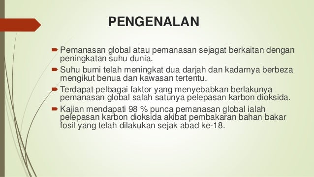 Bandar terjejas dengan pemanasan global