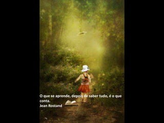 O que se aprende, depois de saber tudo, é o que
conta.
Jean Rostand
 