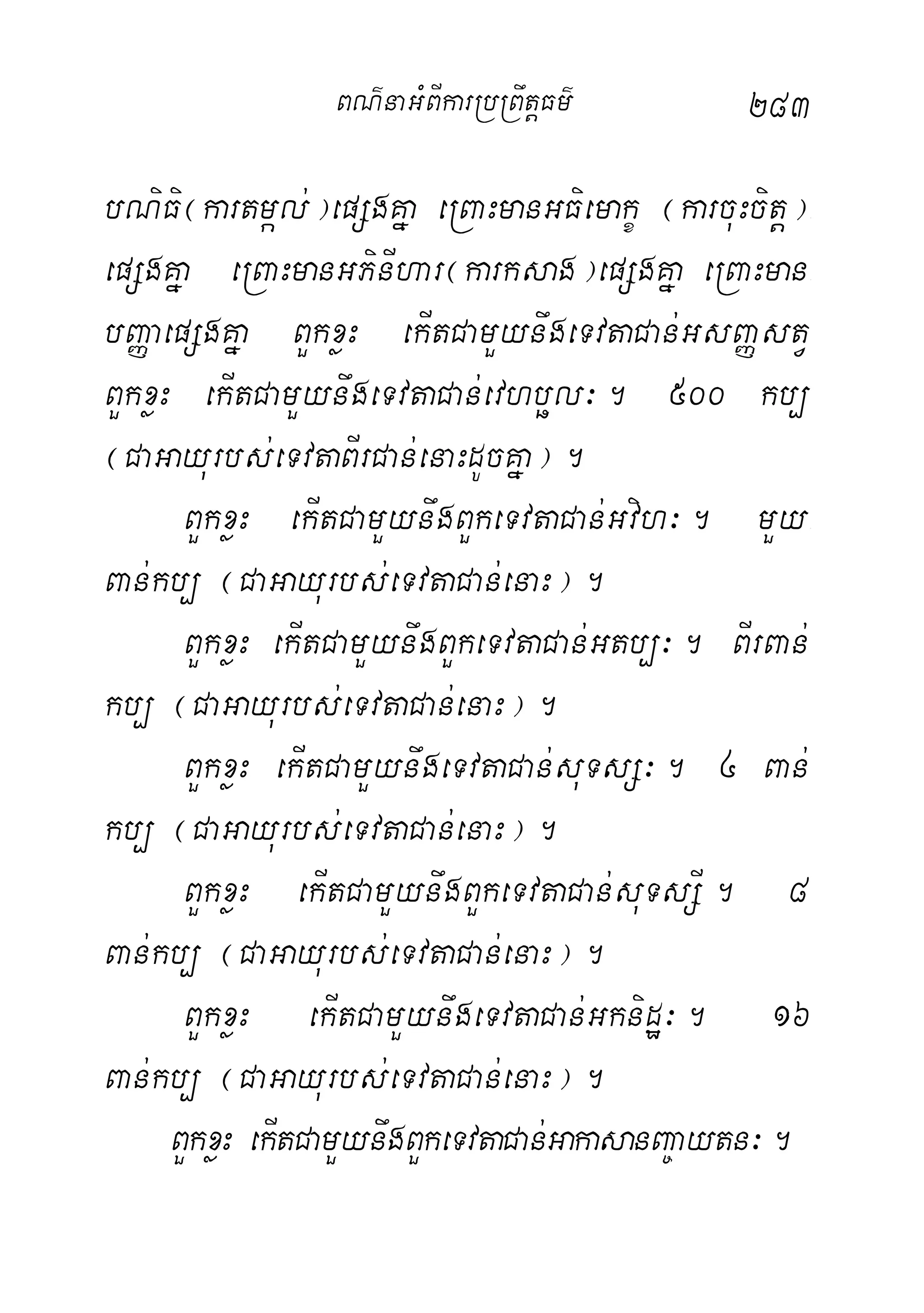 283
bNiFi¬kartmál;¦epSgKña eRBaHmanGFiemakç ¬karcuHcitþ¦-
epSgKña eRBaHmanGPinIhar¬karksag¦epSgKña eRBaHman-
bBaØaepSgKña BYkxøH ekItCamYynwgeTvtaCan;GsBaØstV
BYkxøH ekItCamYynwgeTvtaCan;evhböl³. 500 kb,
¬CaGayurbs;eTvtaBIrCan;enaHdUcKña¦.
BYkxøH ekItCamYynwgBYkeTvtaCan;Gvih³. mYy-
Ban;kb, ¬CaGayurbs;eTvtaCan;enaH¦.
BYkxøH ekItCamYynwgBYkeTvtaCan;Gtb,³. BIrBan;
kb, ¬CaGayurbs;eTvtaCan;enaH¦.
BYkxøH ekItCamYynwgeTvtaCan;suTsS³. 4 Ban;
kb, ¬CaGayurbs;eTvtaCan;enaH¦.
BYkxøH ekItCamYynwgBYkeTvtaCan;suTsSI. 8
Ban;kb, ¬CaGayurbs;eTvtaCan;enaH¦.
BYkxøH ekItCamYynwgeTvtaCan;Gknidæ³. 16
Ban;kb, ¬CaGayurbs;eTvtaCan;enaH¦.
BYkxøH ekItCamYynwgBYkeTvtaCan;GakasanBa©aytn³.
BN’naGMBIkarRbRBwtþFm’
 