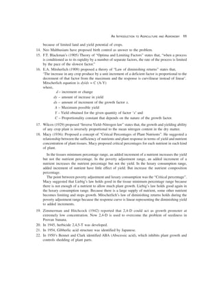 An introduction to agriculture and agronomy | PDF