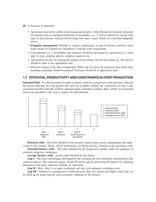 An introduction to agriculture and agronomy | PDF