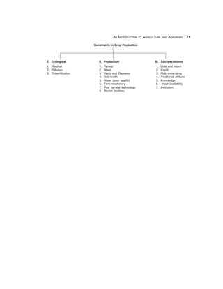 An introduction to agriculture and agronomy | PDF