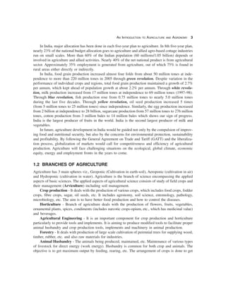 An introduction to agriculture and agronomy | PDF